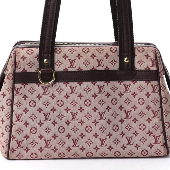 SOLD💋 LOUIS VUITTON Mini Josephine Denim PM Monogram Tote Mini Lin Cherry Satche - Picture 4 of 16